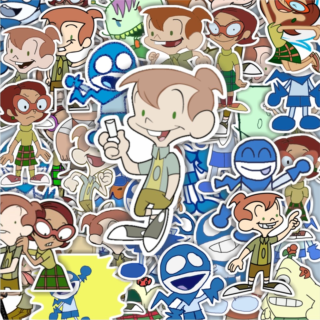 

100PCS Lucu Stiker Kartun Chalkzone Stiker Aesthetic Stiker Anti Air Stikers Berperekat Waterproof sticker decal buat Motor Helm Buku Journal Koper Casing HP Laptop Botol Minum Hadiah anak