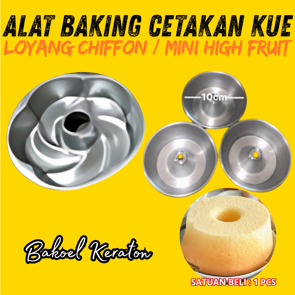 ( 1 PCS ) LOYANG MINI HIGH FRUIT MOLD / CETAKAN KUE CHIFFON CAKE PIE