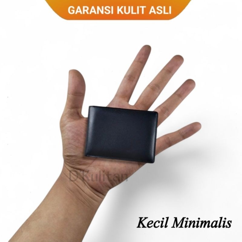 Dompet Kulit Pria Asli Original 100% Mini Kecil Tipis Slim Wallet