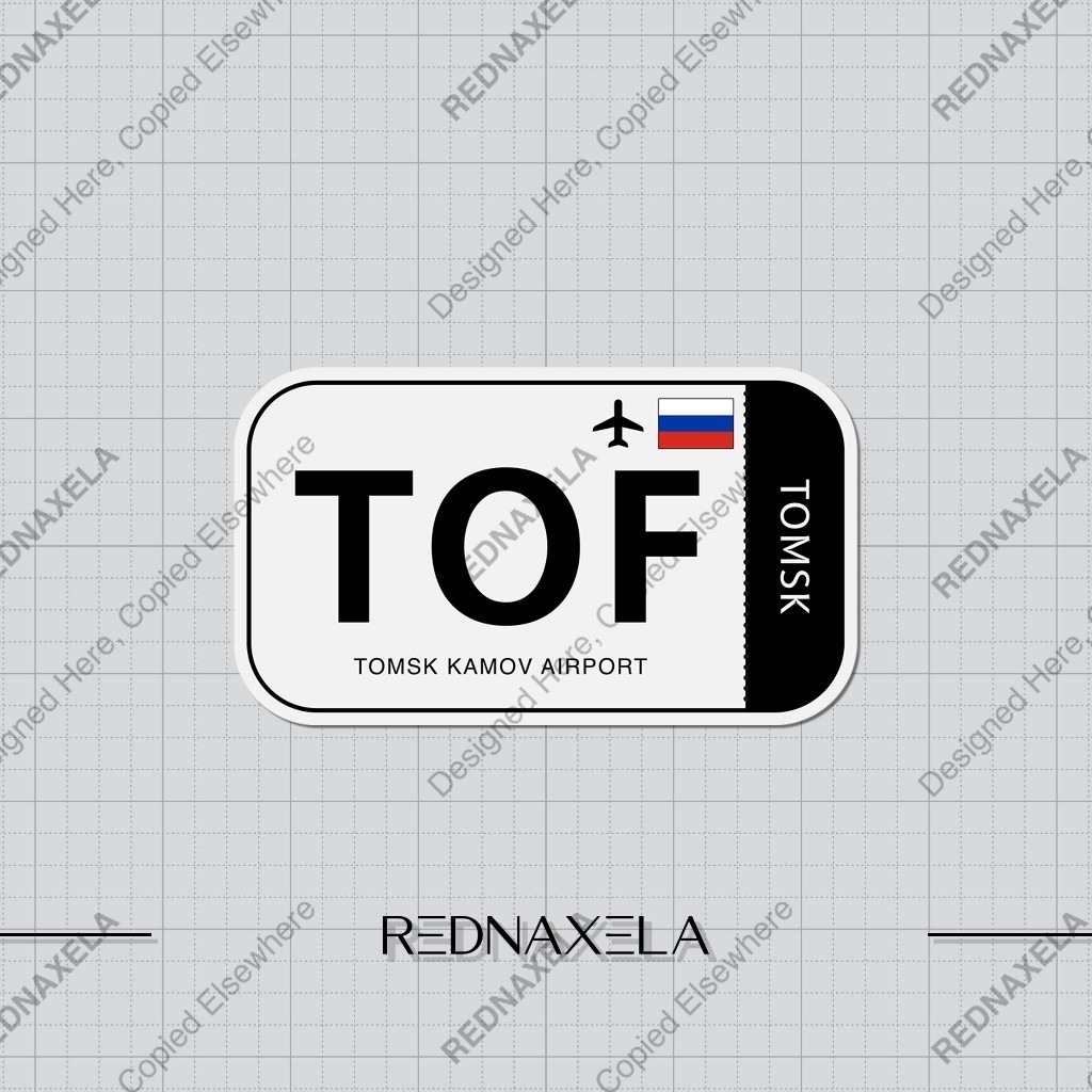 

Stiker Vinyl Tomsk Kamov Airport Code TOF Sign Sticker