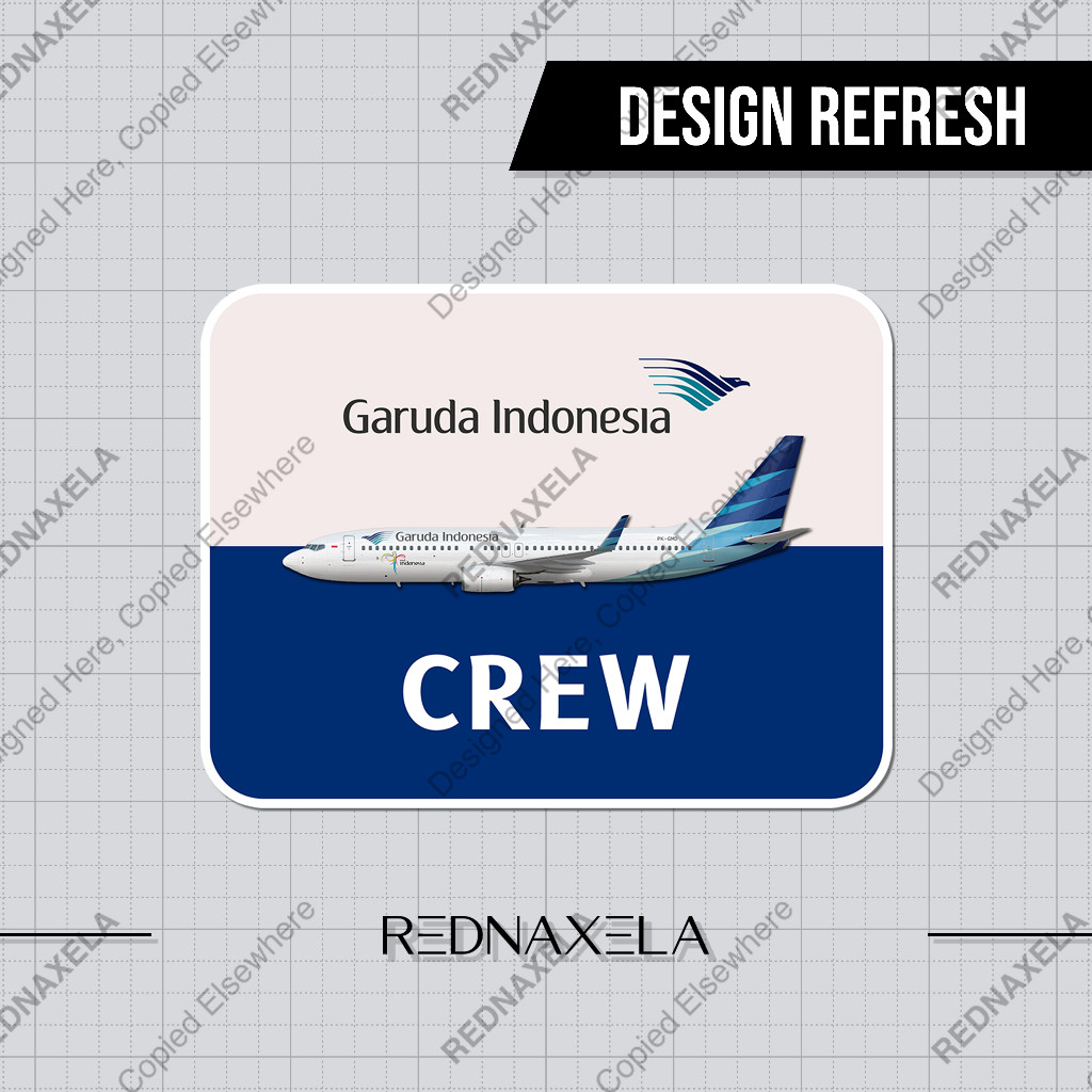 

Stiker Vinyl Garuda Indonesia Airlines Card Model Crew Sign Sticker