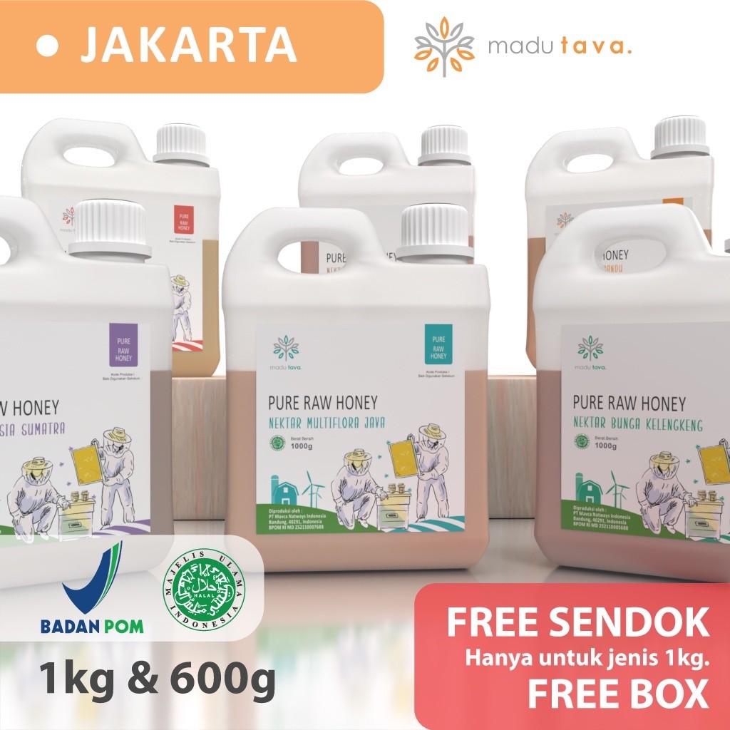 

Madu Murni Asli Tava Grade A Variant Nektar 100% Alami Pure Natural Raw Honey Minuman Kesehatan