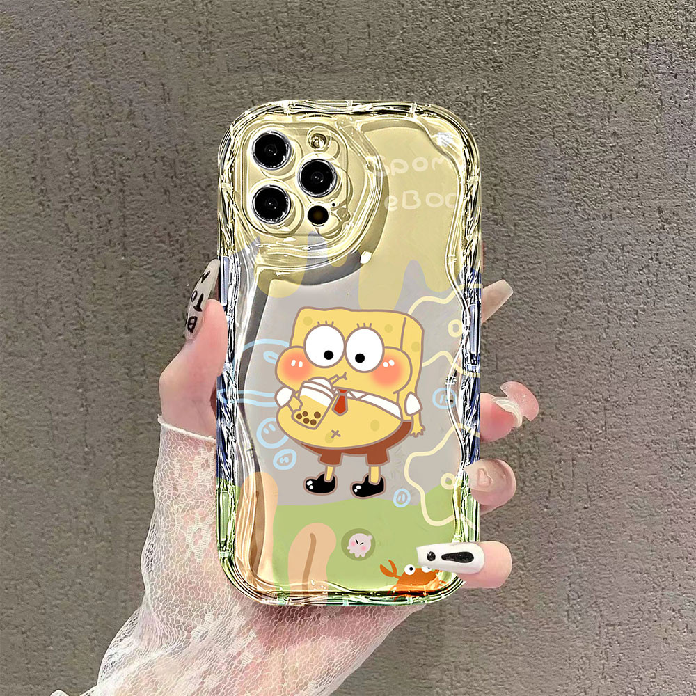 Casing hp Xiaomi Poco X6 5G X5 POCO M6 PRO C65 C55 C40 M3 Pro X3 GT X3 NFC M3 SpongeBob drinking bub