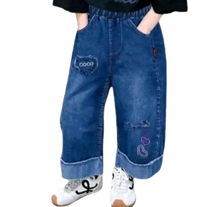 Jeans Kulot Anak Perempuan Fashion Usia 2-11 Tahun