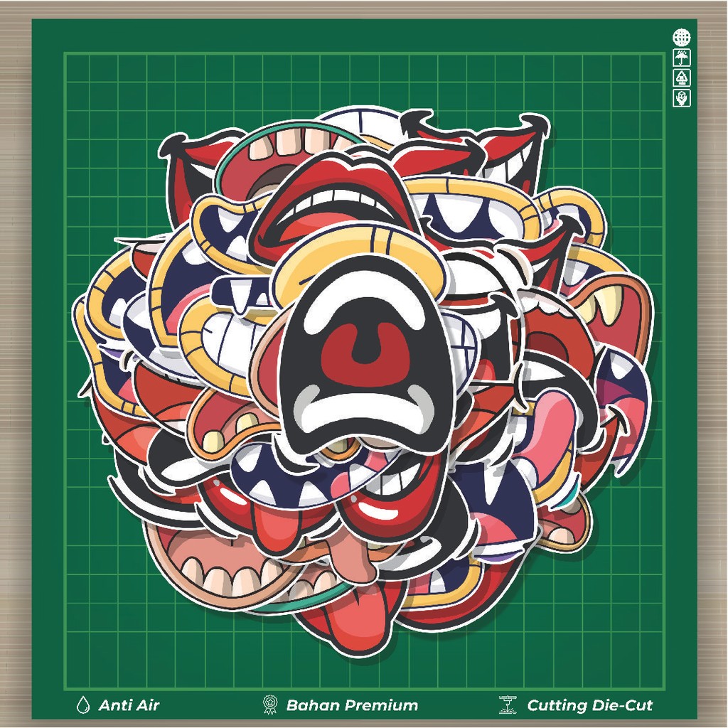 

HOT 50 PCS Stiker Mulut Stiker Fashion Cars Decal Dingin Kartu Album Custom Vinyl Anti Air- Sticker Aesthetic Buku Journal Koper Casing HP Tablet Laptop Helm Motor Botol Minum