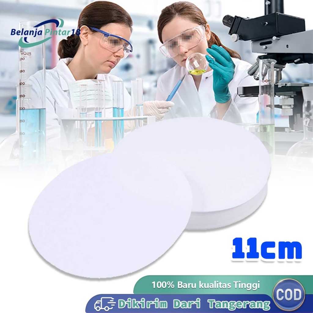 100pcs Kertas Saring Laboratorium Filter Paper Kertas Membran Paper Filter Lab Funnel Saringan Cat M
