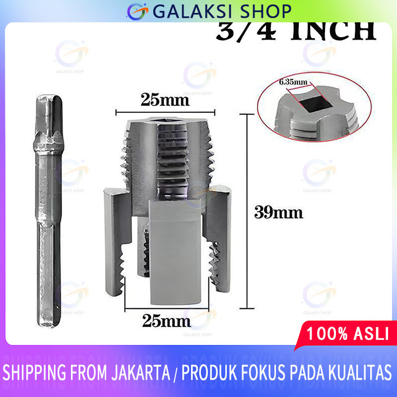 

Alat Pembuat Ulir Pipa Terintegrasi – Bor & Pemotong Ulir Internal/Eksternal PVC 4/6 Titik Alat Senai Pipa 4/6 /Alat Pembuka Drat Pipa Pvc /Alat Pembuat Cetakan Ulir Pipa Pvc /Pembuat Ulir Pipa Nyota