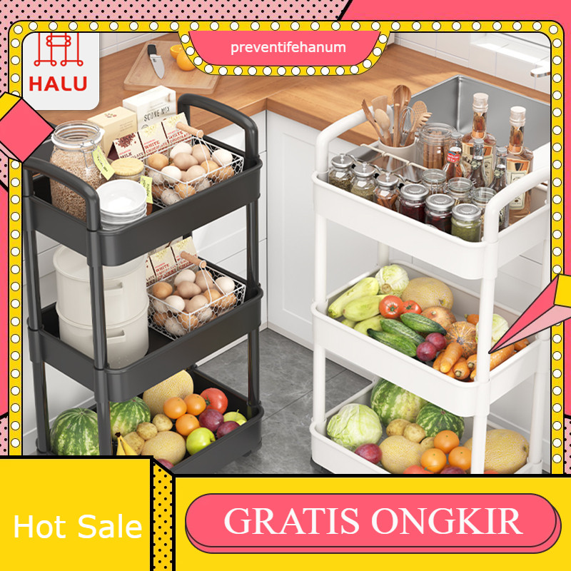 Rak Troli Roda 3 4 5 Susun Rak Kamar Tidur Dapur Kamar Mandi Dengan Roda Rak Ruang Tamu Rak Troli Pe