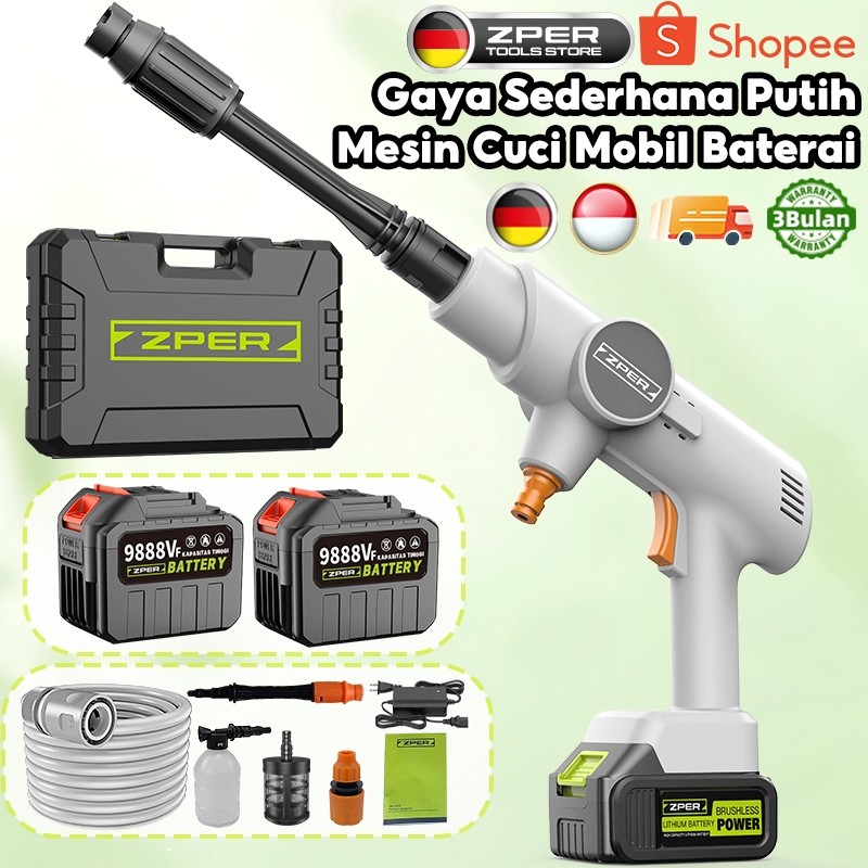 ZPER Mesin Semprotan Paket Alat Cuci Steam Motor Jet Cleaner Mobil Kencang Motor Lengkap Full Set Pe