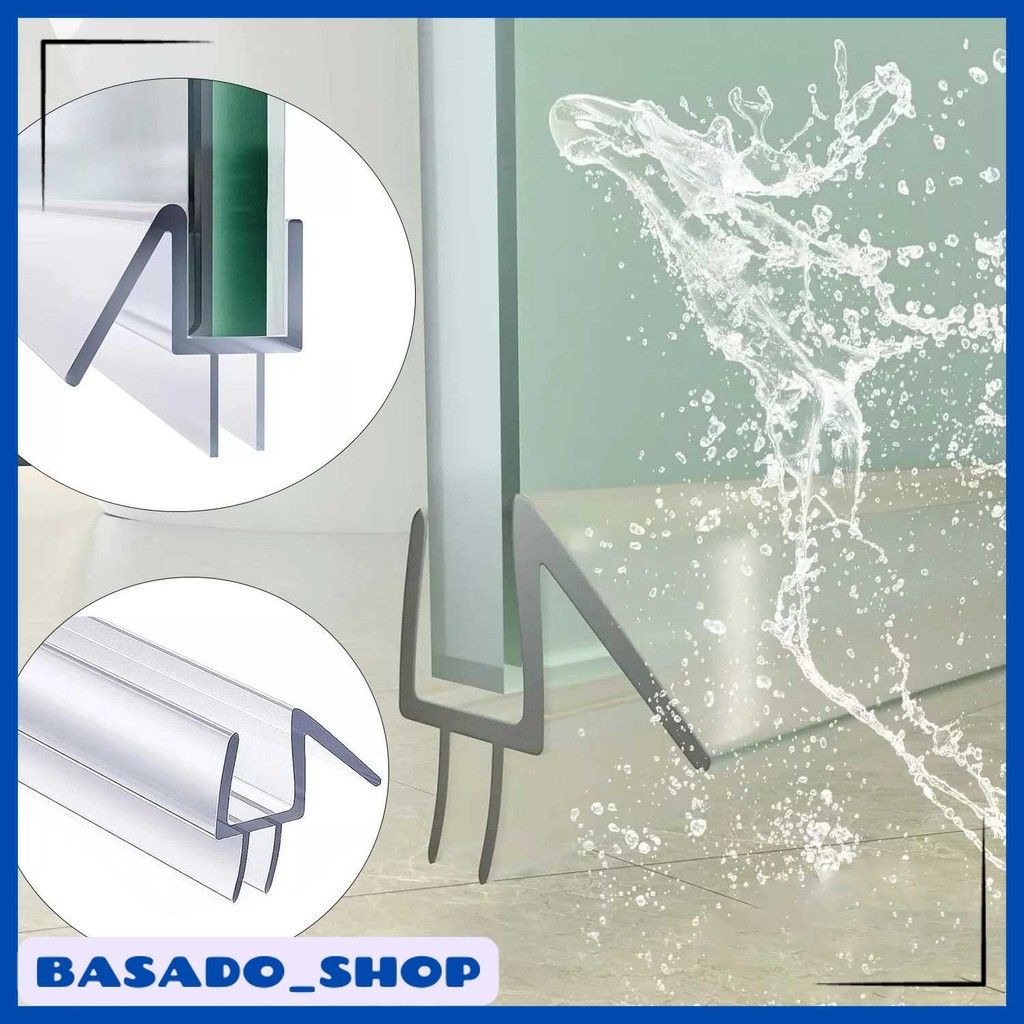 Seal Strip Penutup Celah Pintu Kaca Kamar Mandi PVC 50cm - C50
