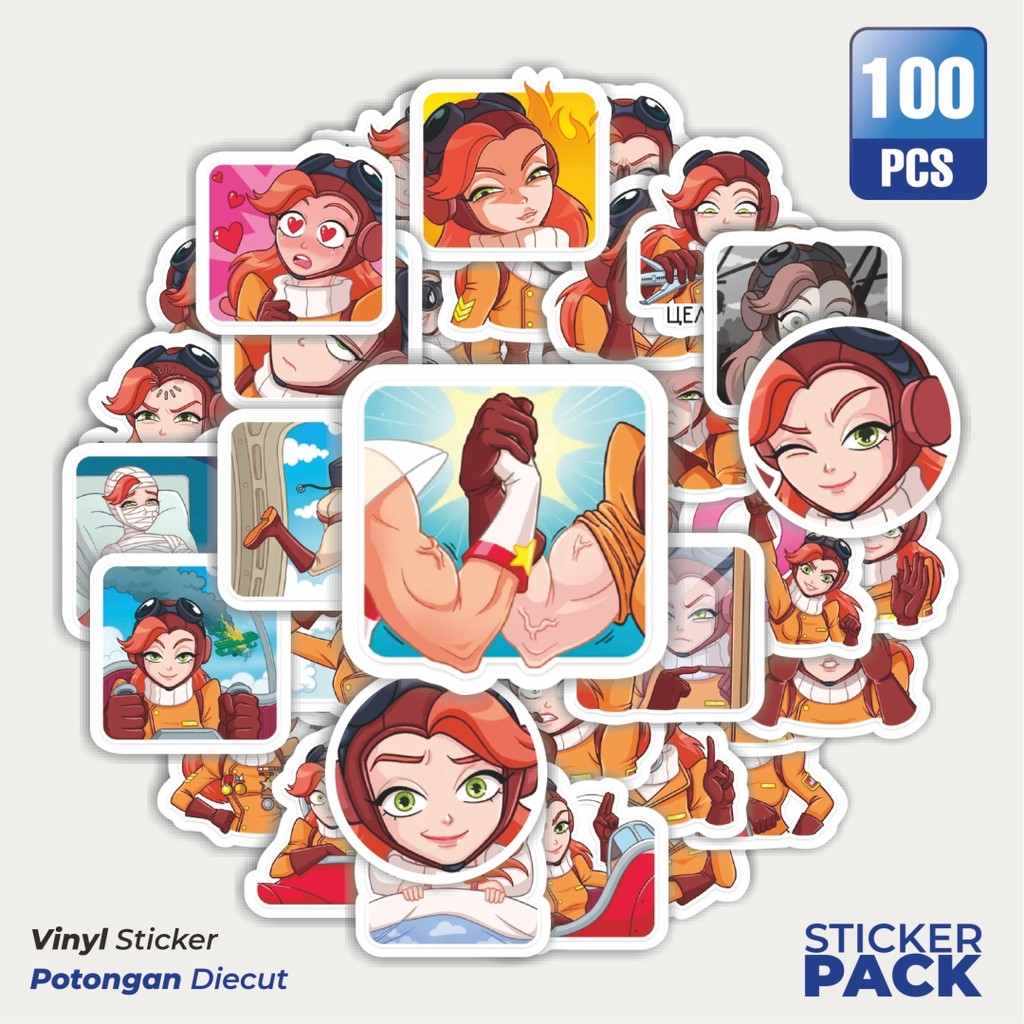 

Stiker Vinyl Stiker Funny Character Emilie The Pilot Waterproof Aesthetic- Untuk Laptop, Motor, dan Helm - Paper Stationery Pack