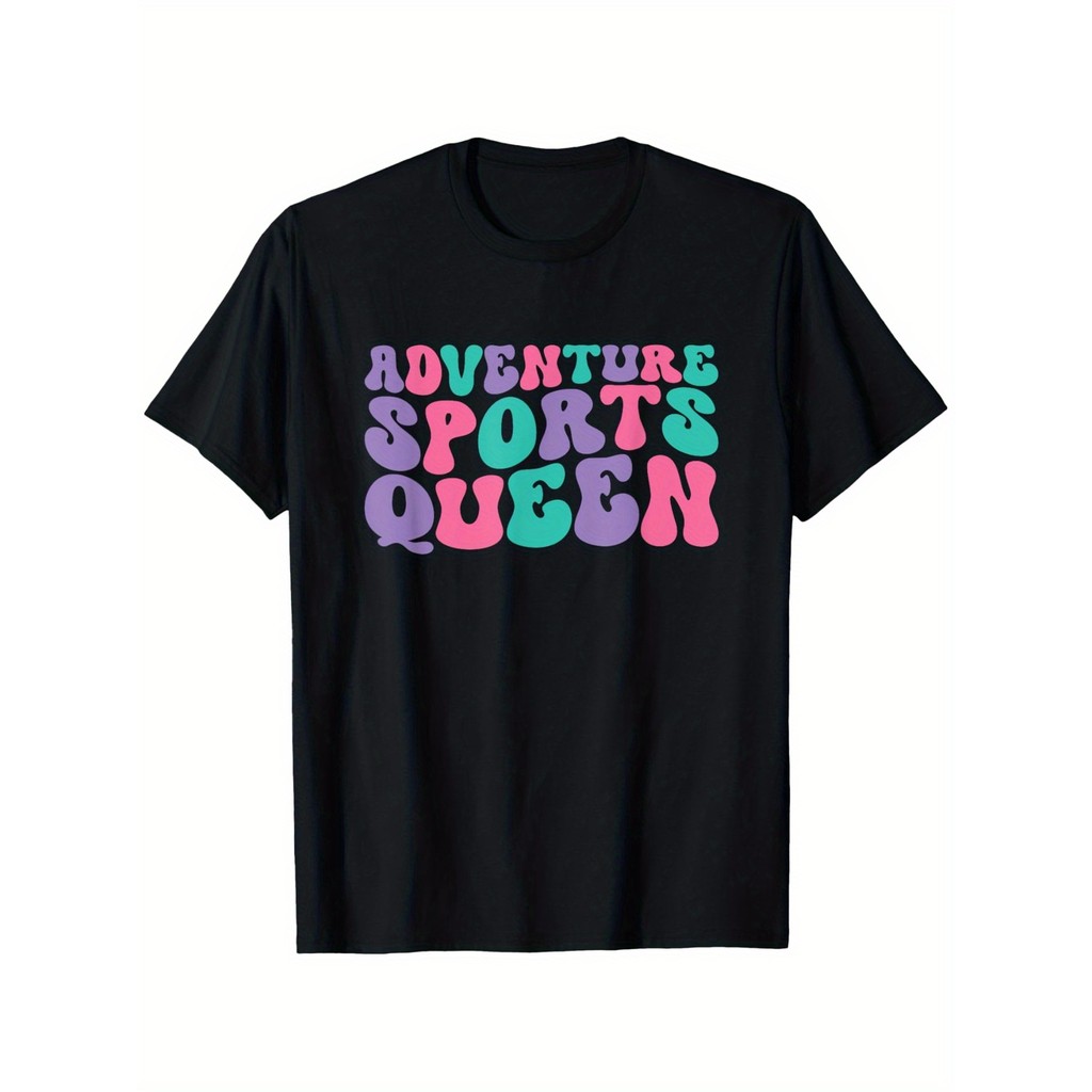 Kaos Pria: Adventure Queen, Kaos Olahraga | Katun, Desain Vintage