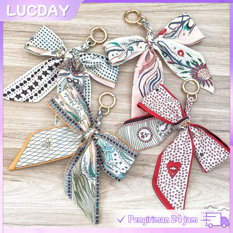 【Ready】Gantungan Tas Pita Cantik Kunci Mobil Busana Retro Bow Cantik Bag Charm Premium Aksesoris Had