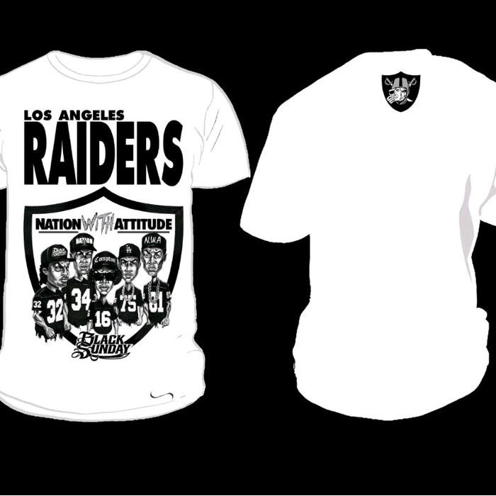 (COD) T-Shirt Pria Oblong NWA Raiders Builtup - M