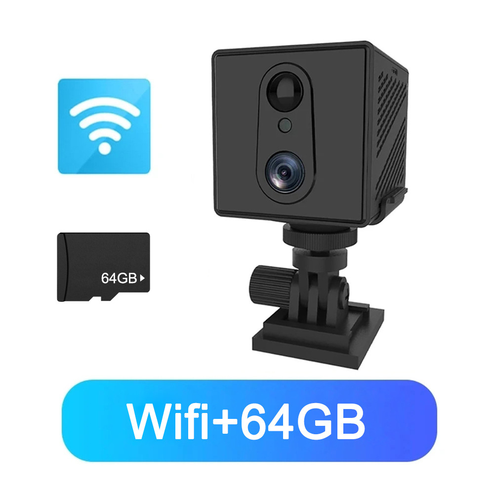 64GB 4G SIM Card Mini Camera 5MP 3000mAh Battery Wireless Wifi Night Vision Motion Detection CCTV Tw