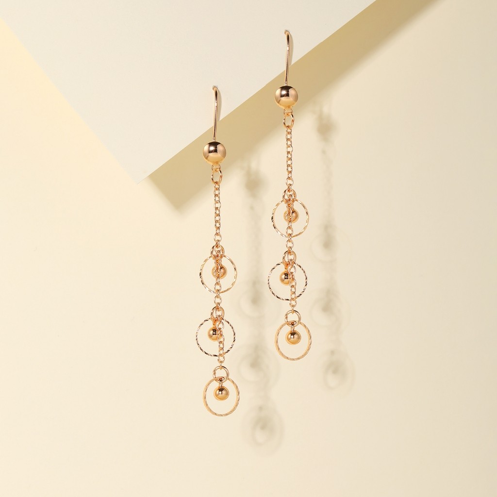 Anting titanium wanita emas muda anti karat dewasa tusuk korea asli panjang dan luntur korea style s