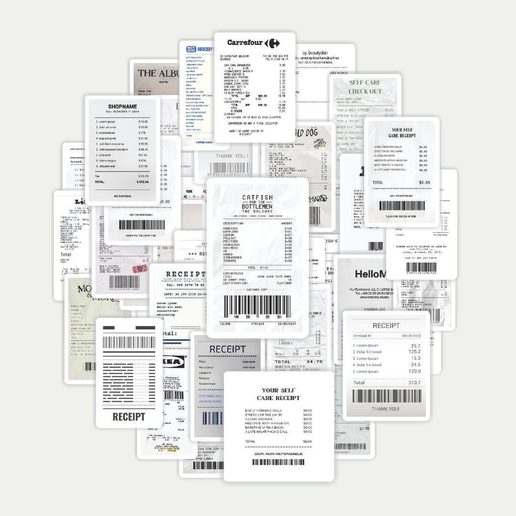 

Sticker Pack Stiker SHOPPING LIST CASH RECEIPT SERIES [Struk Belanja] | Sticker TUMBLR | Stiker LAPTOP KOPER HELM