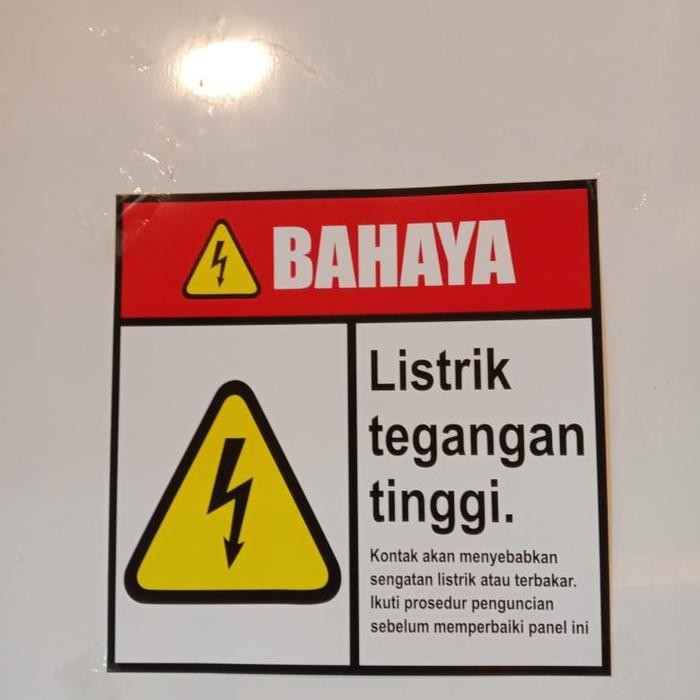 

SIGN STICKER BAHAYA TEGANGAN TINGGI 20X20CM