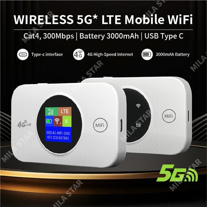 MIFI MODEM WIFI 4/5G UNLOCK OPERATOR 300 Mbps 4G 5G Portable Mobile WiFi USB Mobile WiFi Modem Kecep