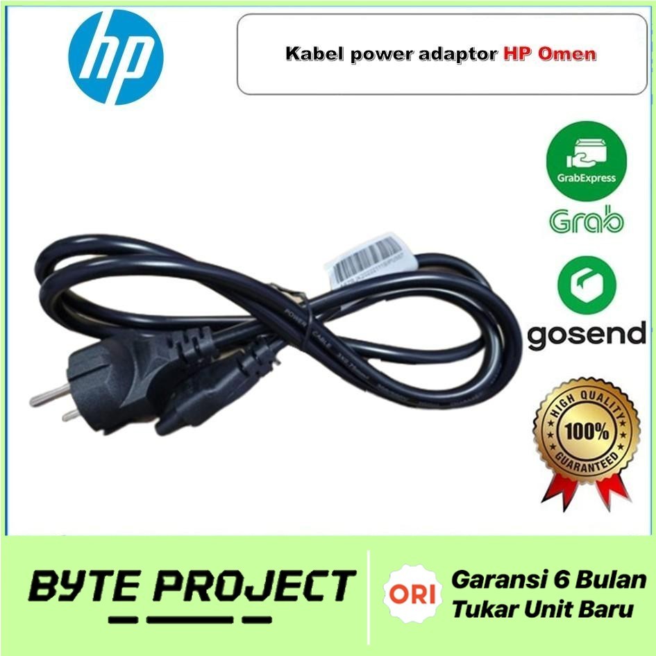 Kabel power adaptor HP Omen 15 Omen 16 Omen 17 3 lubang Terbaru