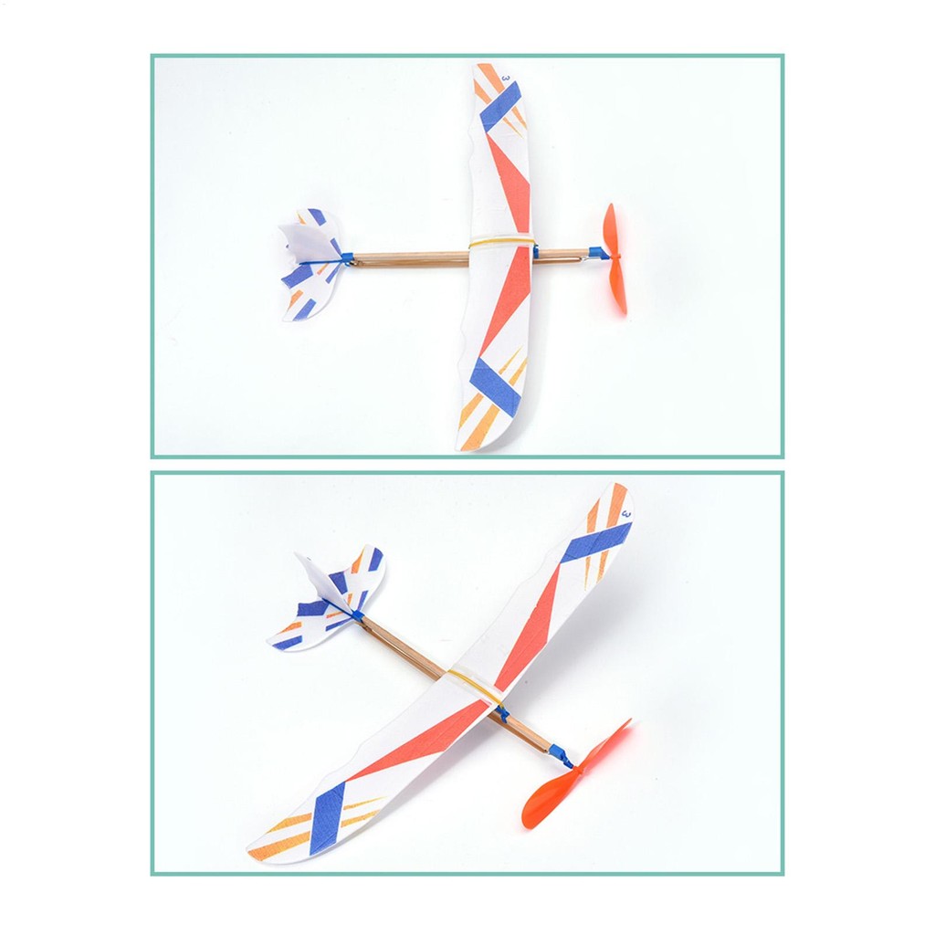 Rubber Band Powered Airplane Toy Throwing Glider Airplane Toy Birthday Party Favor Rubber Band Power