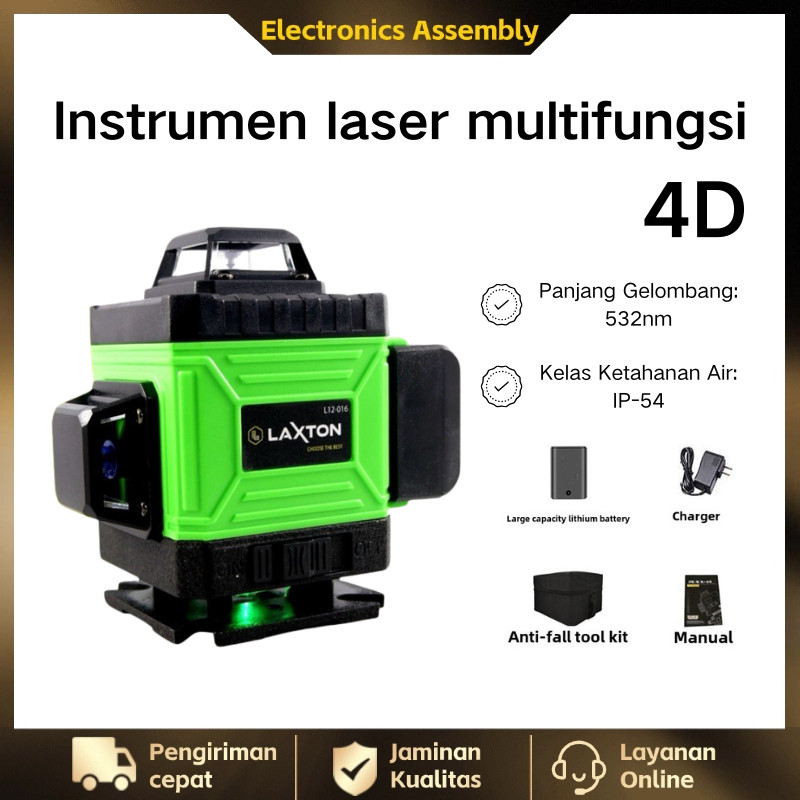 laser level bangunan waterpass laser multifungsi meteran laser level hilda 4d 12line Tingkat bosch w
