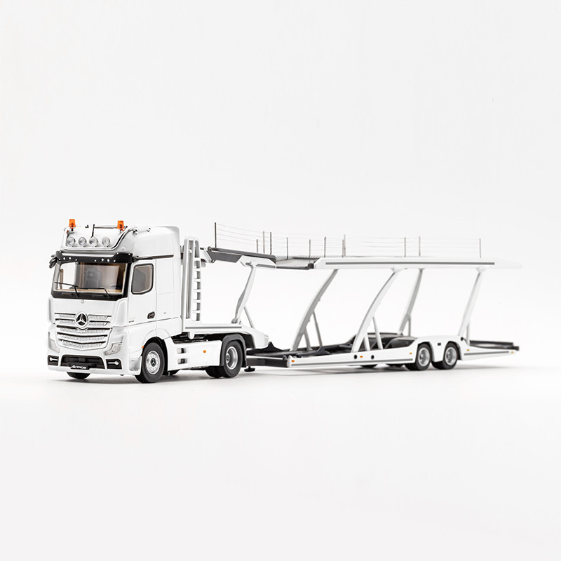 GCD 1:64 Actros Double Decker Car Trailer LHD Diecast Model Car