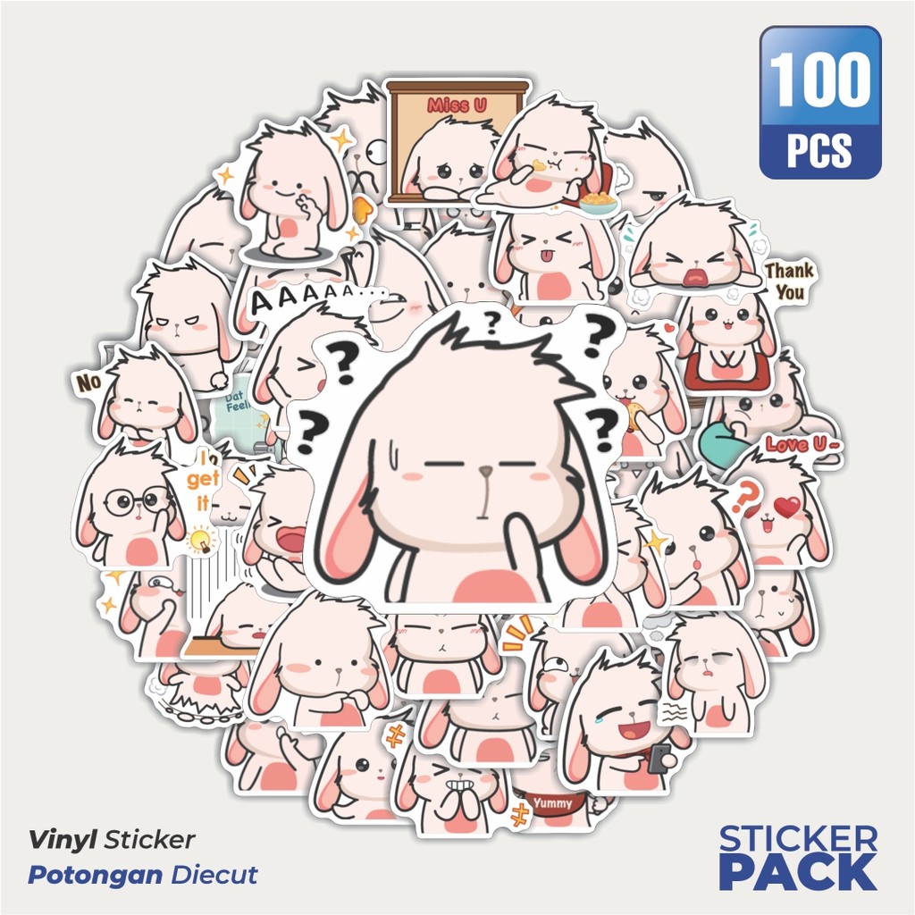 Stiker Vinyl Stiker Loppie Dekorasi Lucu Kreatif untuk Notebook, Skateboard, HP