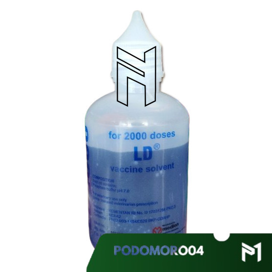Pelarut Vaksin Dosis 1000 - 2000 Ekor Untuk Vaksin ND Hichner B1 Vaksin ND La sota Vaksin ND Clone 4