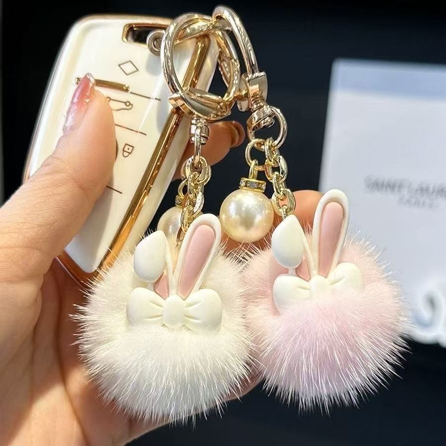 Gantungan Kunci Kelinci Korea Dopamine - Boneka Viral TikTok, Aksesoris Tas Imut