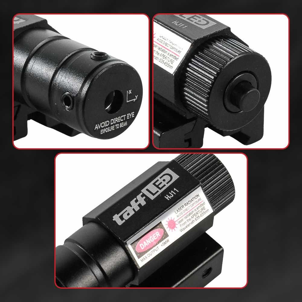 TaffLED Tactical Red Dot Laser Gun Mount Airsoft Rifle 11/20mm - HJ11