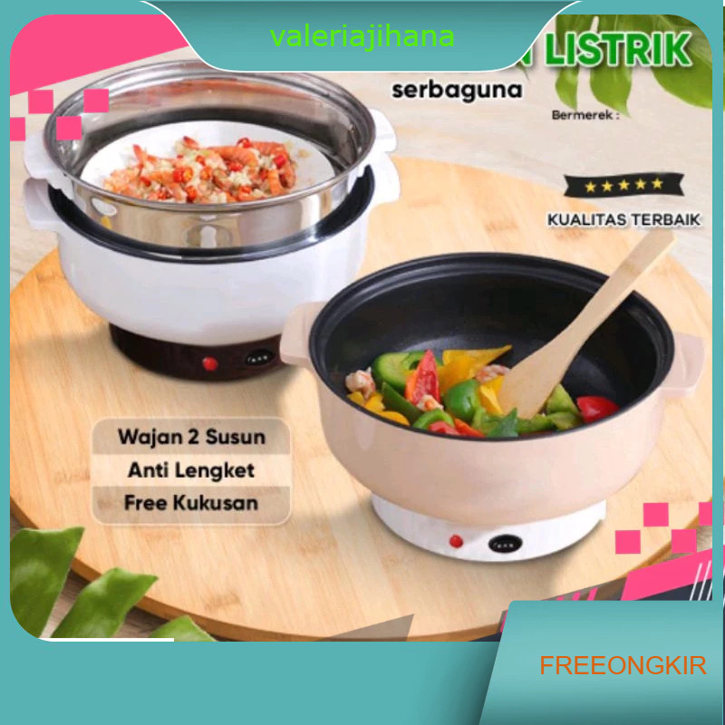 Panci Multifungsi Non-Stick Electric panci Memasak Steamboat Pot Periuk Nasi/Periuk SteamboatKompor 