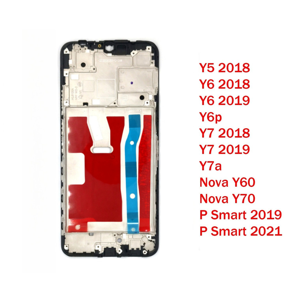 For Huawei Y5 Y6 Y6p Y7 Y7a Pro Prime Lite P Smart 2018 2019 2021 Nova Y60 Y70 Plus Middle Frame Hou