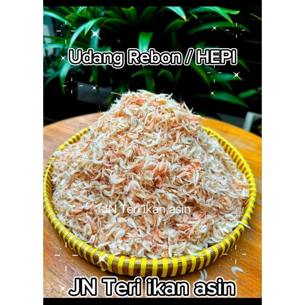 JN Teri ikan asin UDANG REBON EBI HEPI KERING SUPER PREMIUM KASAR KUALITAS EXPORT TERI MEDAN BULAT B