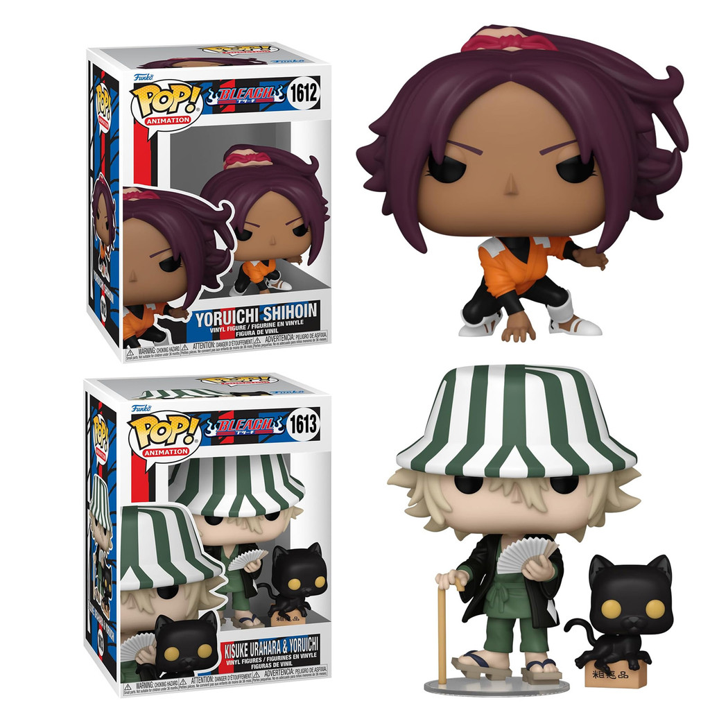 Genuine Funko Pop Bleach Yoruichi Shihoin Kisuke Urahara & Yoruichi Action Figures Birthday Gift Des