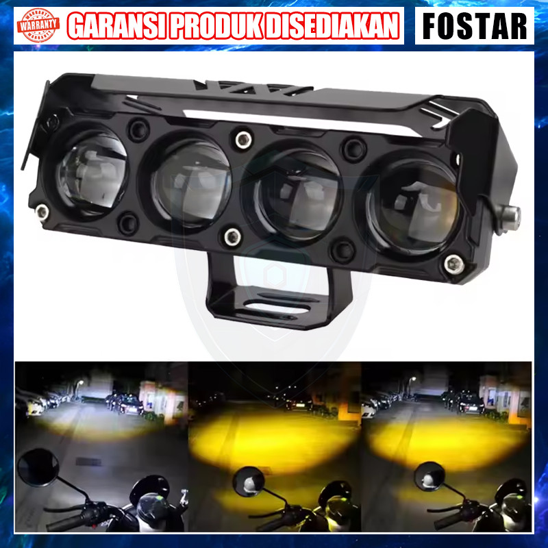 Lampu LED Motor Lampu Tembak LED 4 Mata 3 Mata