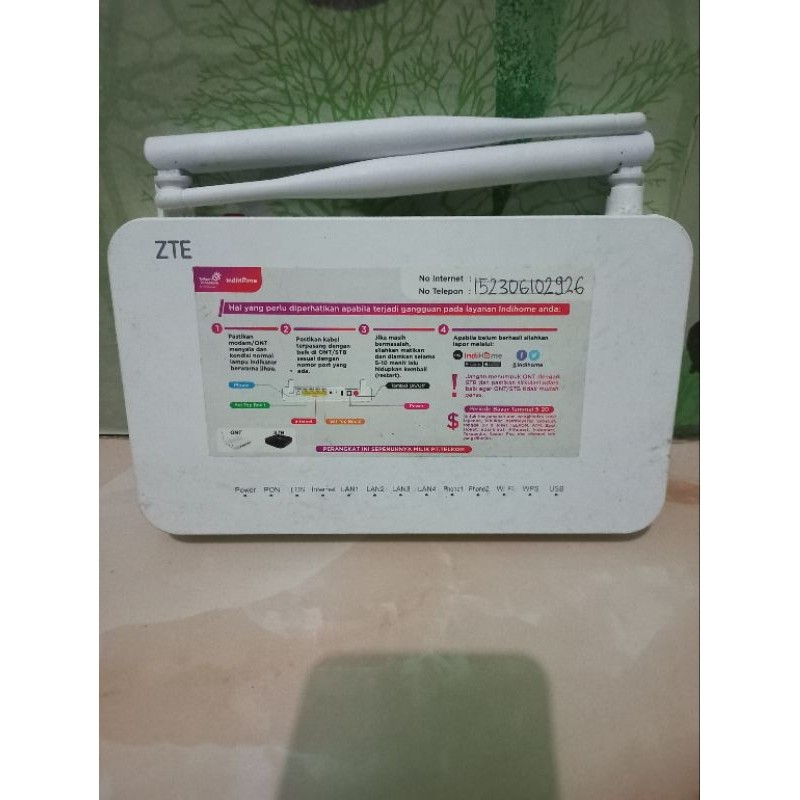Router F609 V3 Port Biru Bekas Plus Adaptor