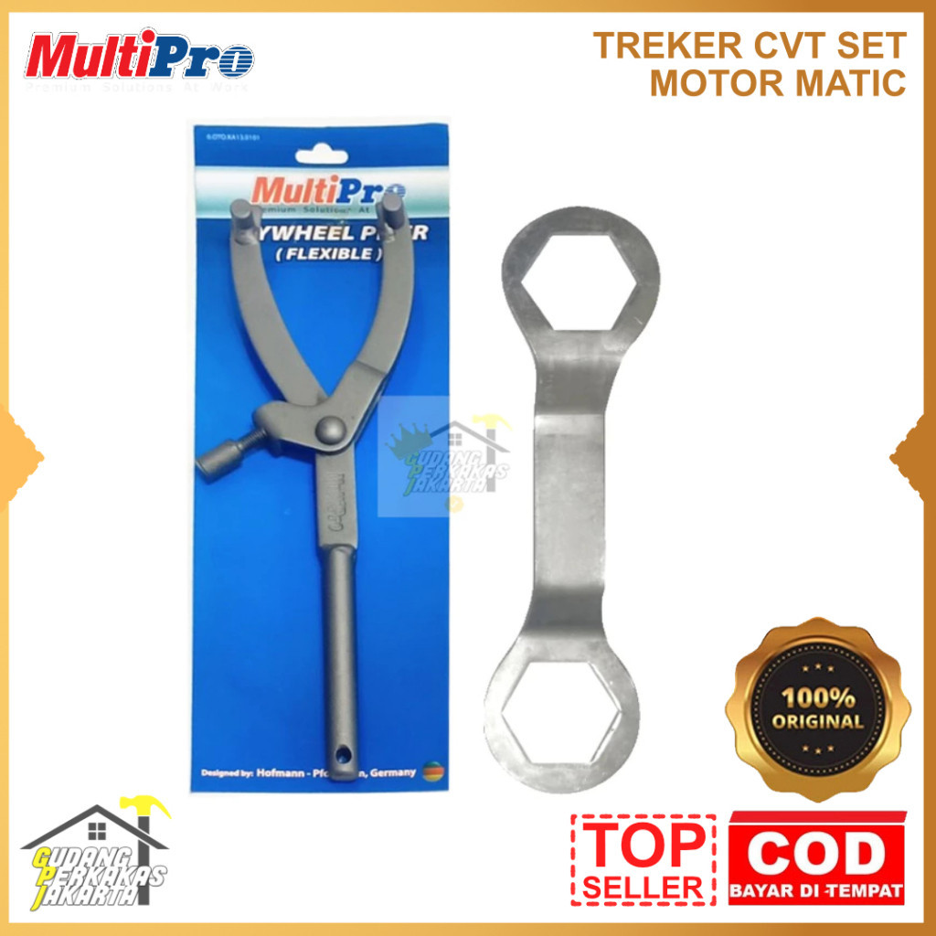 Alat Buka CVT Motor Matic Treker + Penahan Kopling CVT Set 2pcs