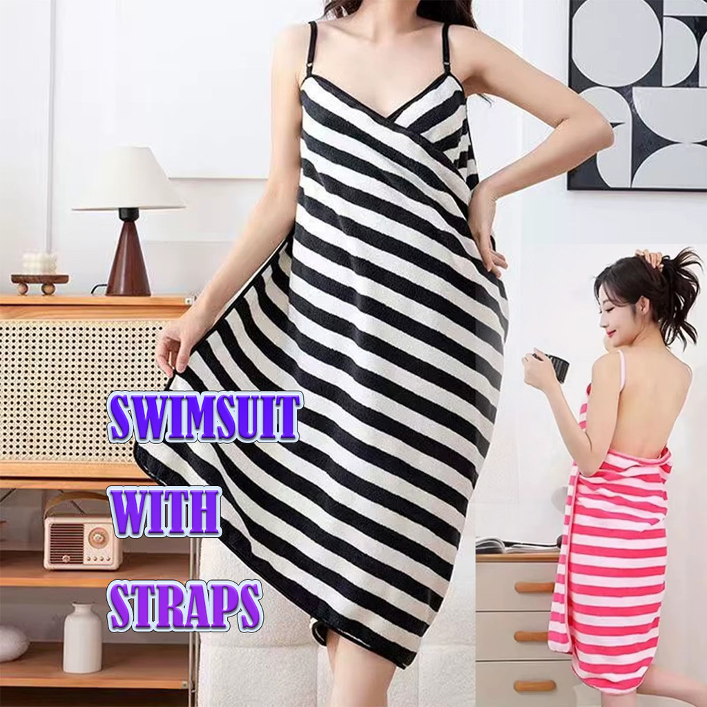Handuk Mandi Baju Wanita Kimono Sexy Wearable Towel Bulu Beach Towel Multifungsi