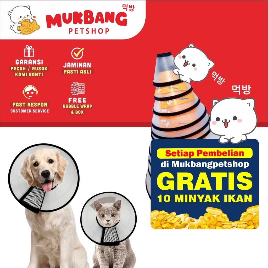 Pet Protection Collar Corong Pelindung Leher Kucing Anjing Neck Collar