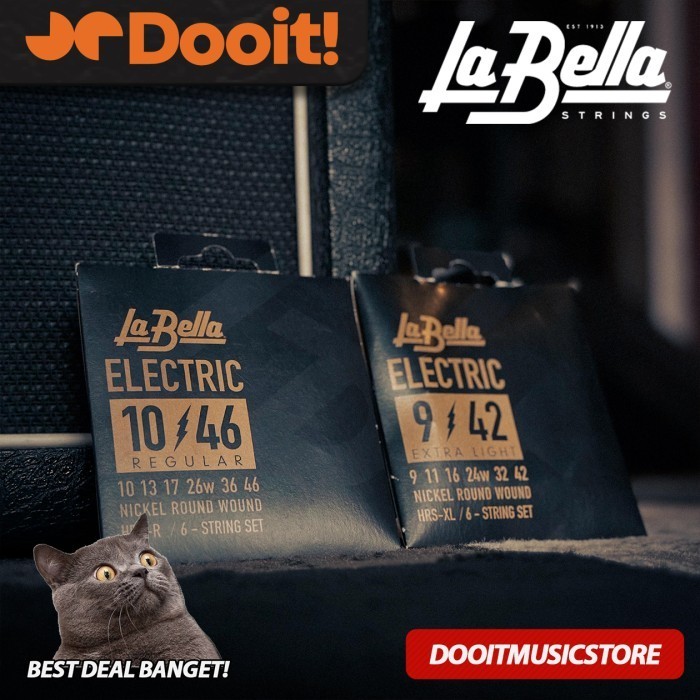 Labella La Bella HRS Electric Guitar Strings USA Senar Gitar Elektrik 09-42 09-46 10-46