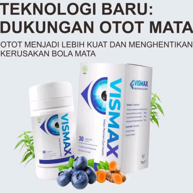 VISMAX ASLI ORIGINAL OFFICIAL STORE DISTRIBUTOR RESMI KAPSUL MATA MINUS RABUN JAUH KATARAK JAUH BPOM