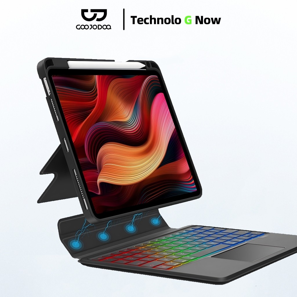 GOOJODOQ Bluetooth Keyboard Wireless Magnetic Case for ipad Air 5 4 Pro 11 12.9 10th 9th 8th 7th Gen