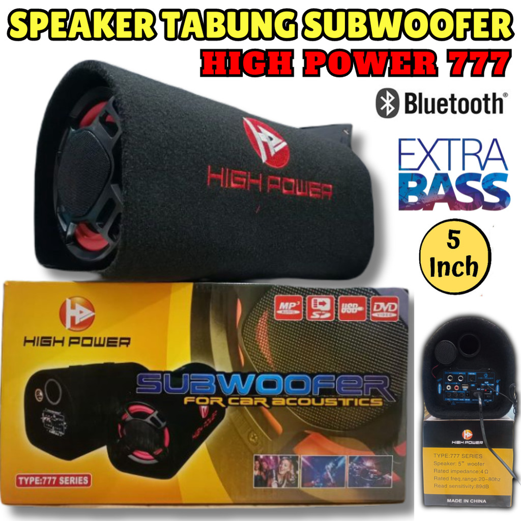 SERBA COD Speaker Aktif High Power 777 Bluetooth Radio | Speaker Tabung Bluetooth 5 Inch Bisa Di Sam