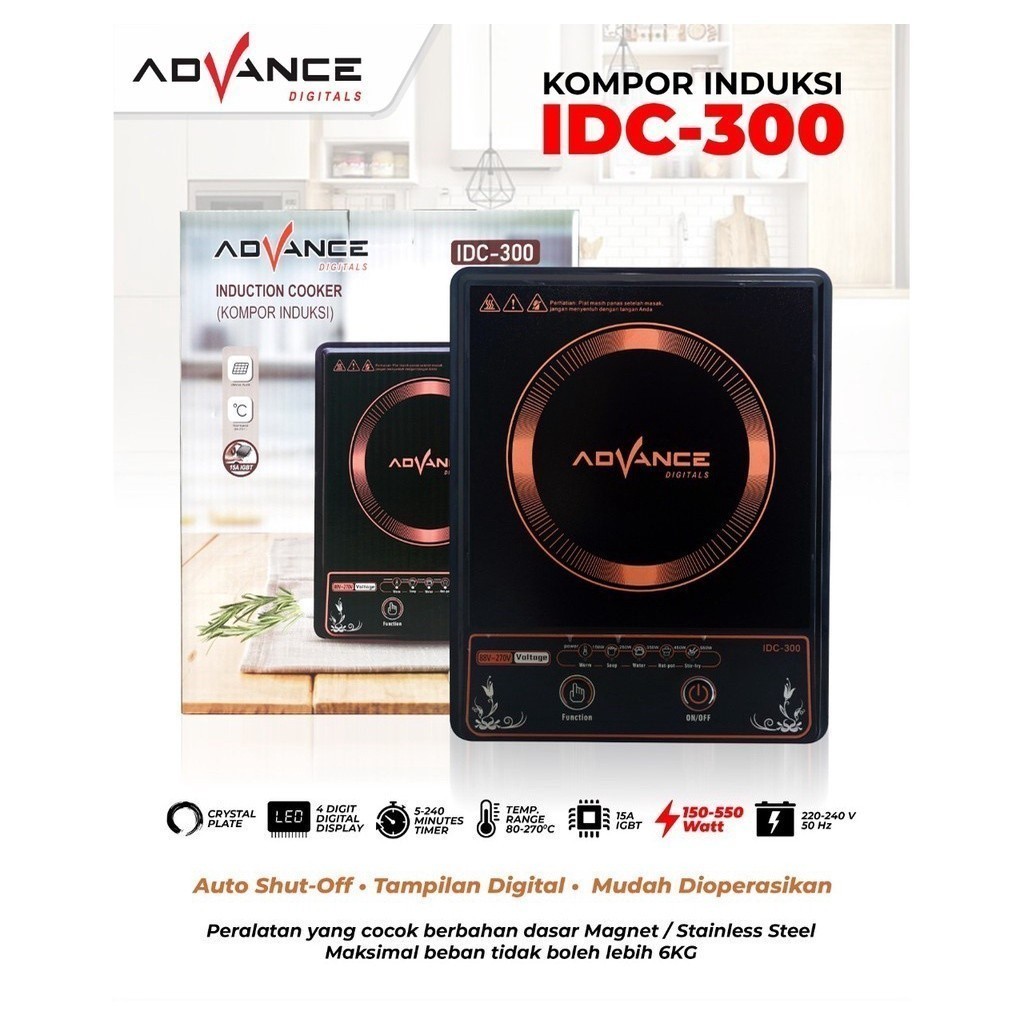 Kompor Induksi / Kompor listrik Advance IDC-300 Low watt