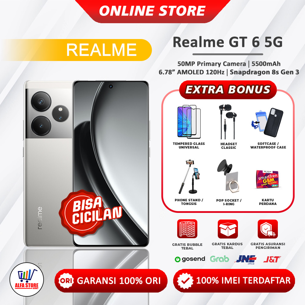 Realme GT7 5G ram 12/256gb realme gt7 5G ram 12/256gb  GT 6 5G realme GT6 5G RAM 12/256GB Garansi Re