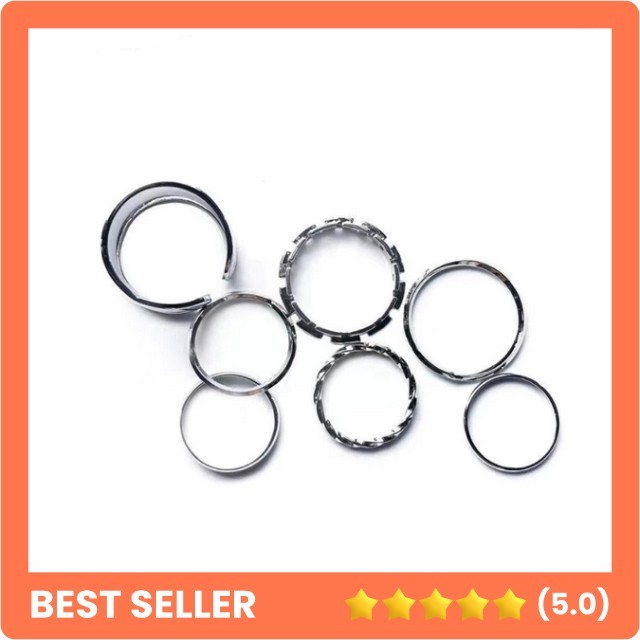 Cincin Magdalena 7 in 1 Set Ring 7pcs / Set Cincin Rantai Emas