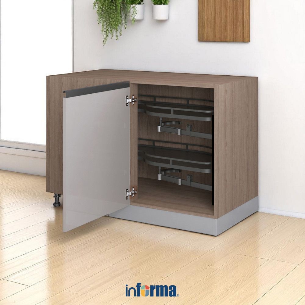 Informa Ilsa Kabinet Bawah Dapur Sudut 120 120 cm - Cokelat Lemari Bawah Kabinet Dasar Storage Dapur