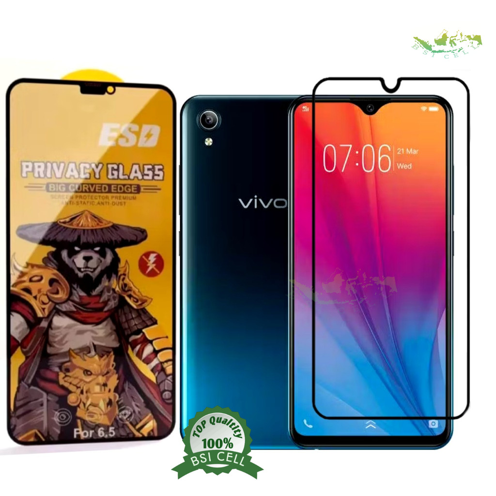UNTUK VIVO Y91c(Vivo 1820),Vivo Y1s(Vivo 1929) TEMPERED GLASS PREMIUM-TG ANTI STATIC ESD TEMPERED GL
