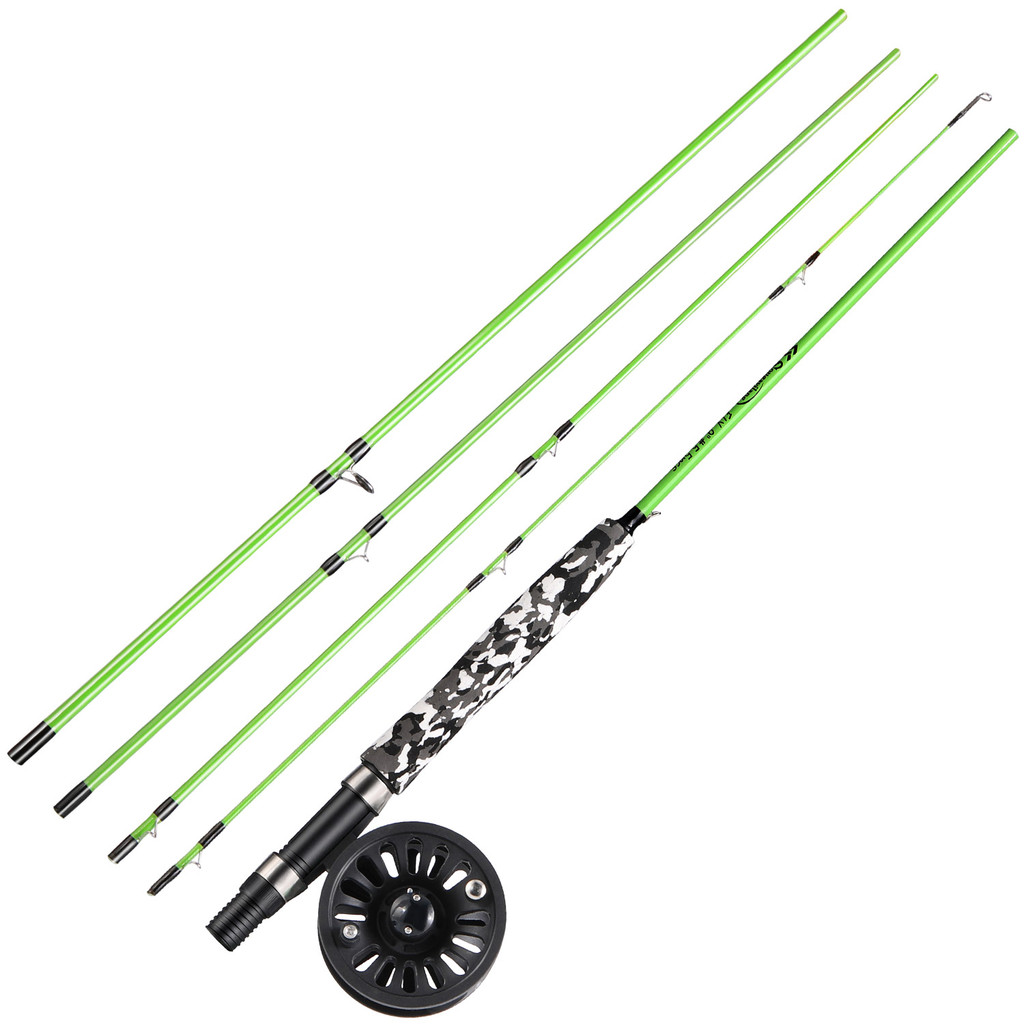 5# Fly Fishing Rod Combo Super Light Portable Carbon Fiber Trout Rod Starter Package Fly Fishing Kit
